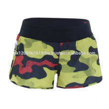 Military camo design print on crossfit gym exercise shorts women and girls